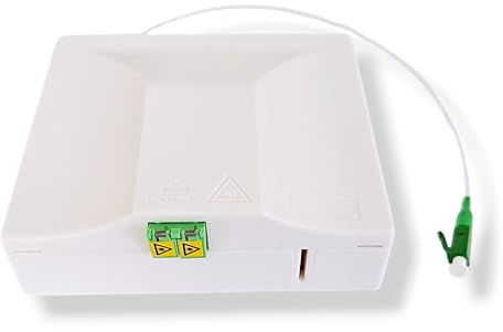 CONBIC® FTTH ZIEHBOX - Glasfaserkabel vorkonfektioniert in Anschlussdose, LC/APC 8°, transparent, OS2 Patchkabel, 0.9mm Durchmesser, 9/125μm, FTTH Lichtwellenleiter, G.657.B3. (25m)