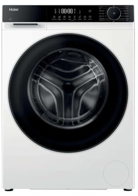 Haier 12KG Large Capacity,1400 RPM, 15 Programmes, A - 20% Energy Rated,Wi-Fi Connected - With hOn App, Freestanding, Front Load, Engine Inverter BPM, Washing Machine - White