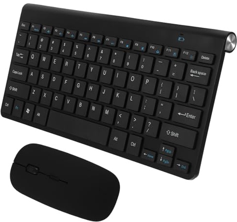 OSALADI Ensemble Clavier et Souris sans Fil Silencieux Style Minimaliste et Réponse Rapide 78 Touches, Récepteur USB pour Ordinateur Portable pour Usage Quotidien