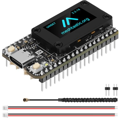 YELUFT 1 pezzo scheda di sviluppo ESP32 LoRa V4 pre-conciata con antenna LoRa 868 MHz-LoRa, WiFi integrato Bluetooth SX1262 Display OLED da 0,96 Interfaccia di tipo C per Meshtastic Arduino