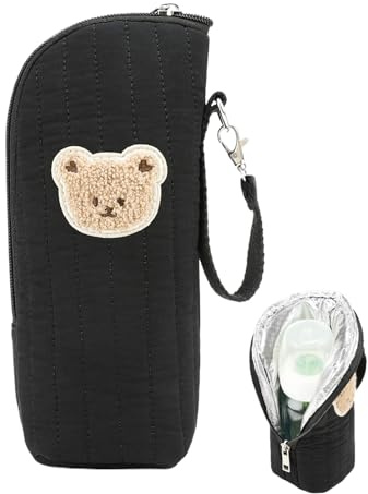 Borsa Termica Biberon Neonato Borsa termica portatile per stoccaggio, | Porta Biberon , Design Orsetto Sacca per mamma che allatta, asilo , viaggio e outdoor