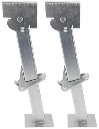 Nosqew 2 martinetti stabilizzatori resistenti, supporto da 294,8 kg, capacità di sollevamento fino a 453,6 kg, zincato, telescopico, regolabile, per camper, rimorchi, camper, campeggio, auto
