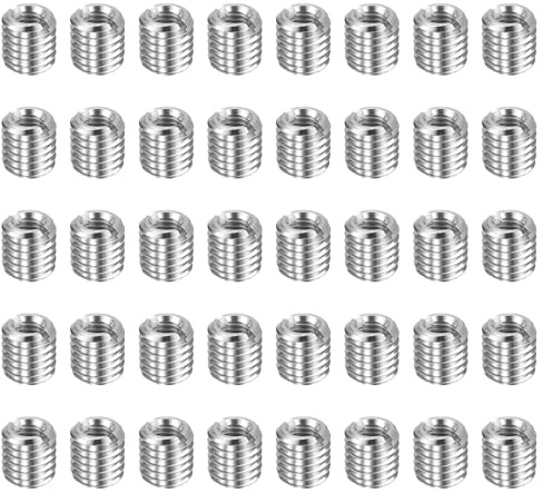 QUARKZMAN 40 st. skruvmutter M10 till M6 x 10 mm gänginsats rostfritt stål gänghylsor reduceringshylsor metrisk självgängande gängadapter för bilar möbler gör-det-själv mekanisk