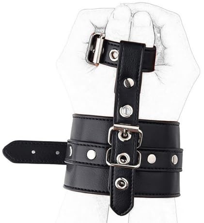 Juego de esposas de cuero para parejas – esposas de muñeca y dedos ajustables con interior suave, accesorios SM para juegos de rol, set de bondage para exploración íntima
