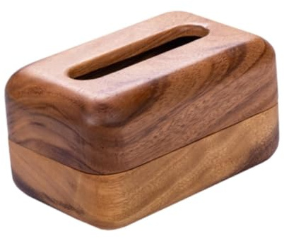 TWISAXC Distributeur de mouchoirs en bois, pratique et élégant, idéal pour la salle de bain, la cuisine, et la salle à manger. Distributeur de mouchoirs à poser sur une