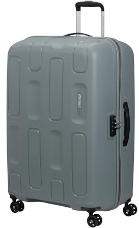 American Tourister Ellipso - Hartschalenkoffer Groß 79 cm, Leichter Reisekoffer mit 4 Rollen, TSA-Schloss, Check-in-Koffer 104L - 3.80 KG - Grau (Charcoal Grey)