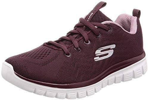 Skechers Sport Graceful Get Connected Women's Sneaker 9 C/D US Navy-Hot Pink, 6 UK