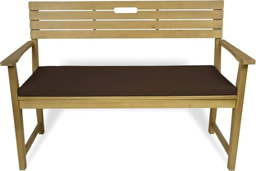 Rollmayer Bankkissen Bankauflage Sitzkissen Bankpolster Auflage für Bänke in Haus und Garten Kollektion Vivid, 1 Stück (Braun 28, 120x40x4cm)