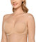 DELIMIRA Women's Strapless Bra Push Up for Bigger Bust Multiway Underwire Smooth Bandeau Bra Taupe Tan 38D