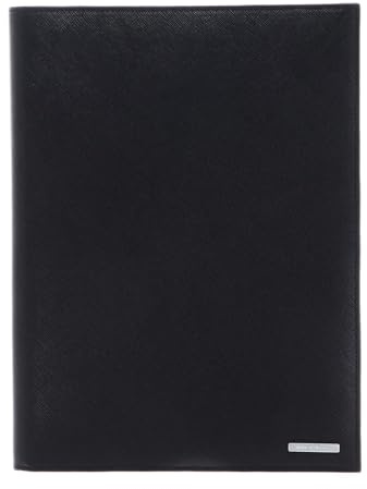Hugo Boss A4 Schreibmappe Companion Black 40 Blätter, Schwarz, Leder, Maße: 240 x 320 x 25 mm, HLF008A
