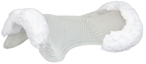 ACAVALLO Gel-Therapieschutz-Pad hinten aus geschnittenem Gel, umweltfreundlich, Pferdeausgleich (transparent/weiß)