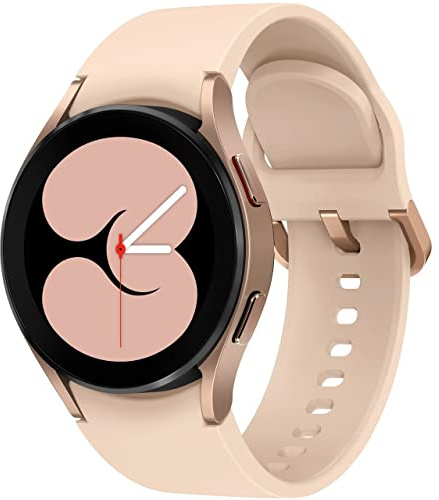 Samsung Galaxy Watch4, Runde LTE Smartwatch, Wear OS, dreh-Bare Lünette, Fit-nessuhr, Fitness-Tracker, 40 mm, Gold
