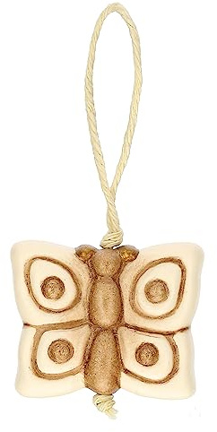 THUN, Set 5 Segnaposto a Forma di una Farfalla in Ceramica Decorata a Mano, 2.4x0.9x2 cm h