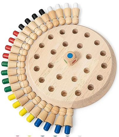 Wooden Memory Match Stick Chess Game, Color Memory Chess, Funny Block Board Game, Parent-Child Interaction Toy, Educational Intelligent Games Logic Braintease Toys for Boys and Girls Age 3 and Up