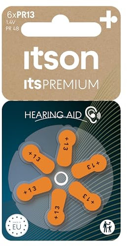 ITSON Blister de 6 Piles Auditives Zinc-Air Hearing aid PR13/PR48 ItsPREMIUM