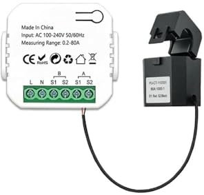 YIWENG WiFi Contatore di Energia Intelligente Sistema Solare Fotovoltaico Produzione di Energia Consumo Misuratore di Monitoraggio Bidirezionale Mobile App Controllo Potenza Monitor con CT