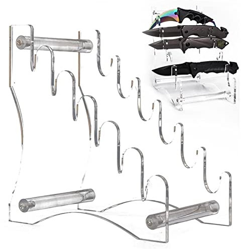 Présentoir De Couteaux, Présentoir De Couteaux À Collectionner, Porte-couteaux En Acrylique, Support De Stockage De Couteaux, Présentoir À Couteaux De Comptoir En Acrylique À 6 Niveaux