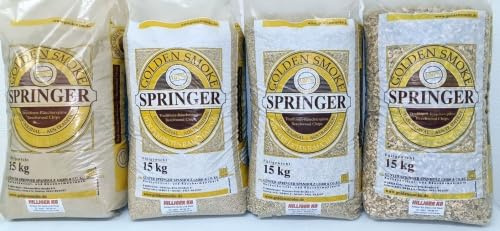 Hilliger Räucherspäne Räucherchips Buche Golden Smoke Sack 5kg (20l) oder 15kg (60l) Räuchermehl versch. Körnu MaterialType 750-2000 mittel, Gesamtgewicht 15