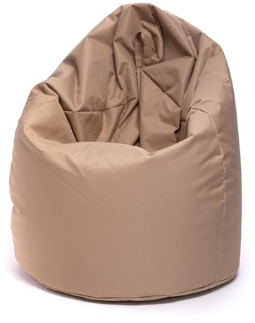 Ecopuf - Sako Pouf Fåtölj Utomhus - Sittsäck barnrum - Snygg Tyg-Sittsäck - Avslappnande fåtölj - Heminredning - Fåtölj Storlek L - 70x110cm - Beige Nc17