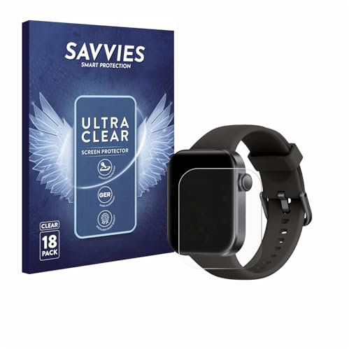 Savvies 18 Stück Schutzfolie für DDXCAW P2 1.85 Displayschutz-Folie Ultra-Transparent