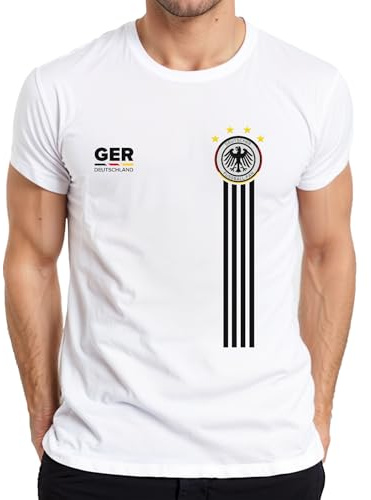 Deutschland Team Fußballfan Adler WM Weltmeister Fussball Trikot Herren T-Shirt, Weiß, L