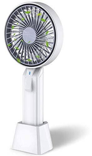 Osmond - Ordenador de sobremesa USB de mano, ventilador eléctrico de mano, mini ventilador de carga portátil con viento fuerte base