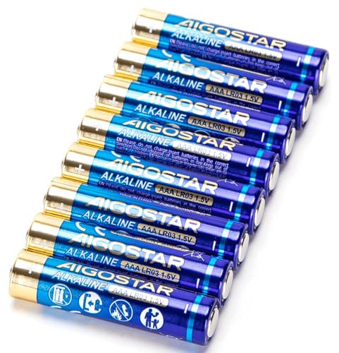 Batteria alcalina LR03 (AAA) da 1,5 V, ideale per dispositivi come telecomandi, giocattoli e torce. Presentazione in confezione da 8 pezzi per maggiore comodità e durata.