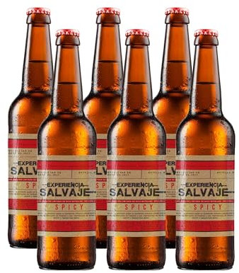 Mica - Pack de 6 Cervezas Artesanales, 6 Cervezas de Experiencia Salvaje Spicy, Pilsen Picante - 6 x 330 Mililitros