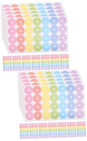 LALAFINA 40blätter Lochverstärkung Aufkleber Für Papier Bunte Reparatur Sticker Für Ordner Kalender Tagebücher Und Mehr Selbstklebend Langlebig Für Schule Und Büro