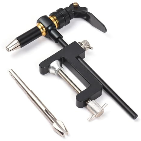 YIWEOG Kit d'outils de pêche à la Mouche avec étau Rotatif et hameçon de pêche, Pince en C