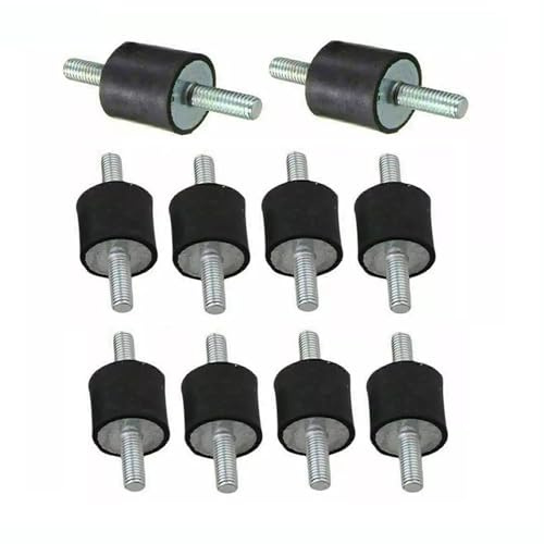 10 Stück Schwingungsdämpfer Silentblock Gummi-Metallpuffer M8 25x20mm | Stoßdämpfer Gummidämpfer Gummimetallpuffer Halterungen Anti Vibration Stoßdämpfung für Auto Boot Spulen