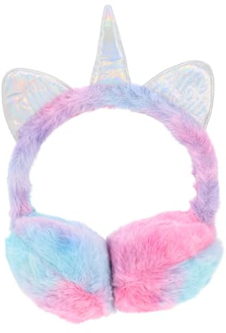 TOGEVAL Girls Unicorn Ear Muffs Plush Ear Warmer Protection Cover Comfortable Winter