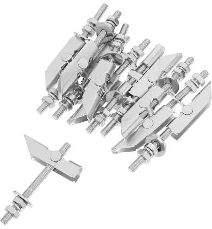 JECOMPRIS 12pcs Toggle Bolt Kit for Ceilings Heavy Duty Wall Anchors Drywall Mounting Fixtures Wing Nuts Assortment for Frames Shelves