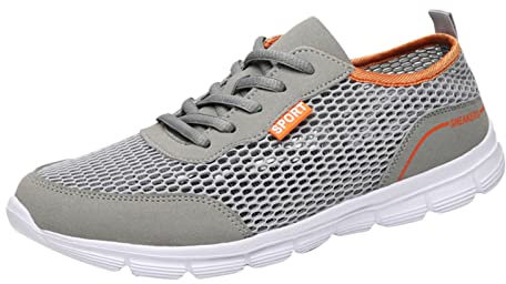 Laufschuhe Herren : Mit Luftpolster Leichtweight Athletisch Sneakers Fur Running Walking Laufschuhe Sportschuhe Slip on Fitness Gym Jogging Freizeit Fashion Atmungsaktiv Tennis