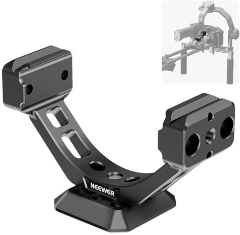 NEEWER Mount Adapter for RS3 & RS4, Arca Type Quick Release Plate with NATO Rail Compatible with DJI RS 3 RS 4 Gimbal Stabilizer Compatible with SmallRig Shoulder Rig V Mount Battery, GA030