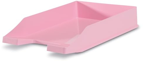 Briefablage klassisch/Basic für Format DIN A4 stapelbar, stabil (rosé, 5er Set)
