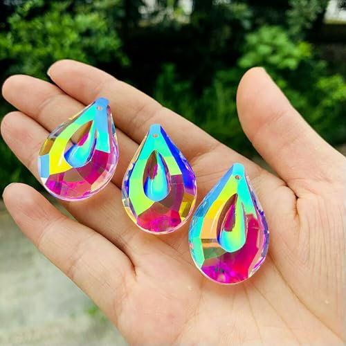 Suncatcher 5PC AB Dragon Eye Crystal Chandelier Feng Shui Faceted Rainbow Maker