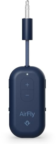 Twelve South AirFly Pro 2, Bluetooth Adapter, Pair 2 AirPods, Coastal Blue