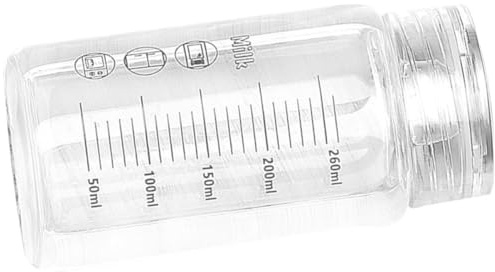 CONGARTENO Vaso Graduado De Vidrio Transparente De Botella De Agua con Boca Ancha para Leche o Té para Desayunos y Uso Casa o Oficina