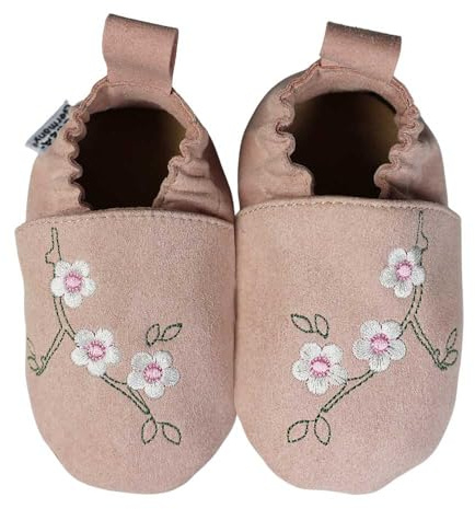 HOBEA-Germany Chaussures végétaliennes pour enfants RecyStep Fleurs de cerisier vieux rose 20/21 Semelle antidérapante