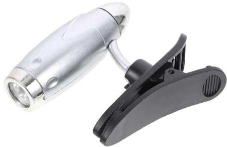 SEWACC Mini Lampe de Lecture LED à Pince Argenté en Plastique