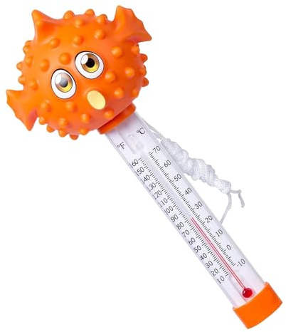 Schwimmender Pool-Thermometer, Temperaturmessgerät mit Cartoon-Design, auslaufsicheres Badethermometer für Kleinkinder, Badewanne, Pool, Spa