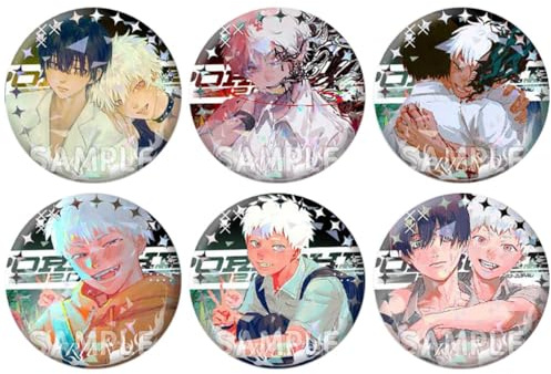 Summer HikaruDied Figures Distintivo Anime Tinplate Badge Carino Pins Decorazioni - Multicolore 58mm 6 Pezzi