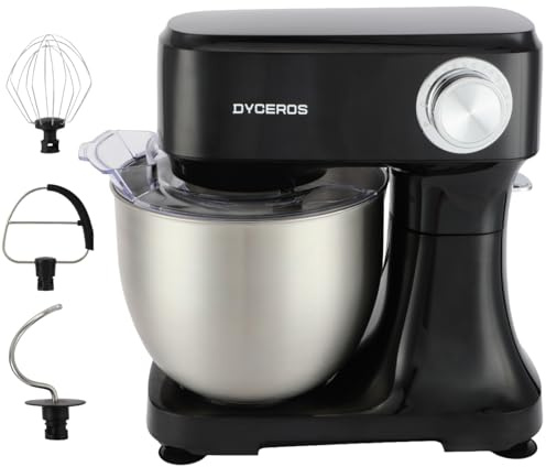 Robot pâtissier Dyceros Impastia 800W | Bol en acier inoxydable 5 L, 6 vitesses + turbo – Kit pâtisserie inclus