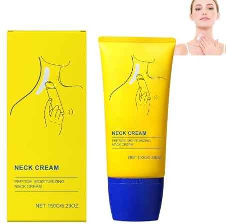 Anti-aging-halkräm – uppstramande och fastare halskräm för slapp hud, anti-rynkbehandling för hals och dekolletage för att jämna ut rynkor och fina linjer, 150 ml (1 st.)