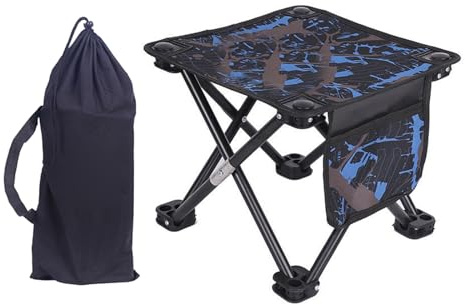Kompakter Outdoor-Klapphocker, leicht, kleiner Stuhl, tragbar, Camping-Fußstütze, bequem, einfach zu tragen, Reisehocker, Campingsitz, Wanderausrüstung, Angelausrüstung, faltbares Picknickzubehör