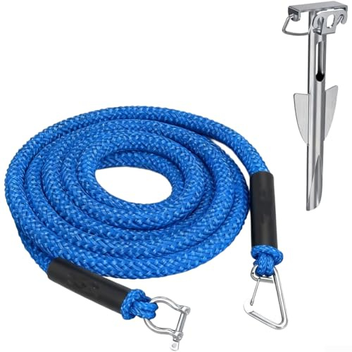 Cuerda de amarre elástica marina con capacidad elástica y cierres de acero inoxidable para un anclaje fiable (H)