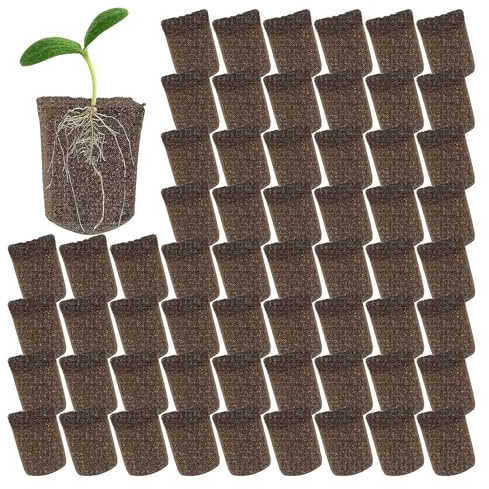 NIUSABOU Éponges carrées pour Culture hydroponique, Grow Sponges 30pcs Démarreur de graines Tourbe Brune for la Germination hydroponique