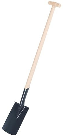 XCLOU GARDEN Spaten 114cm Holzstiel T-Griff Metall grau Damenspaten Gartenspaten Kantenspaten