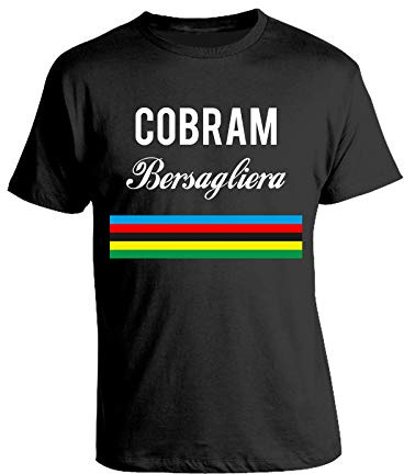 bubbleshirt T-Shirt Uomo Coppa Cobram Streetwear - Maglietta alla Bersagliera Aesthetic Retro Anni 80 - Iconic Vibe Vintage Meme Shirt - Idea Regalo Ironica Trash Cult - 100% Cotone Premium S-XXL